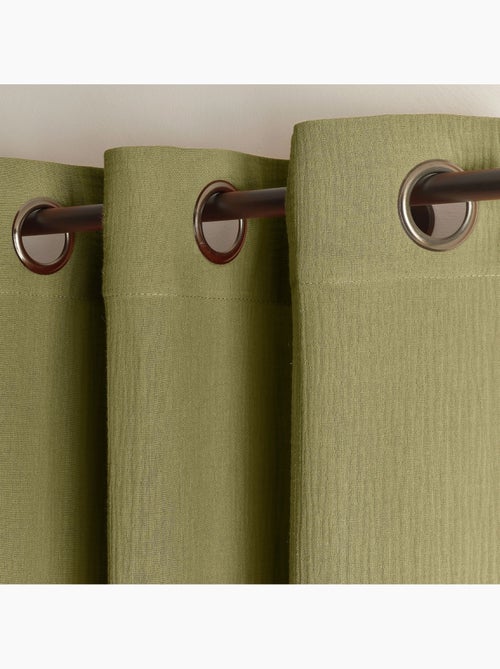 Rideau en gaze de coton tamisant à oeillets - Kiabi