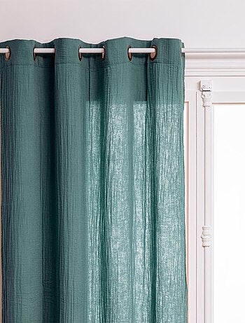 Rideau en gaze de coton uni