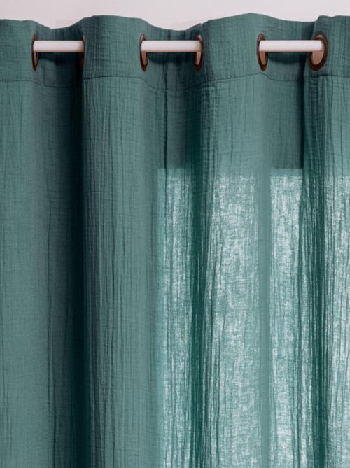 Rideau en gaze de coton uni - Kiabi