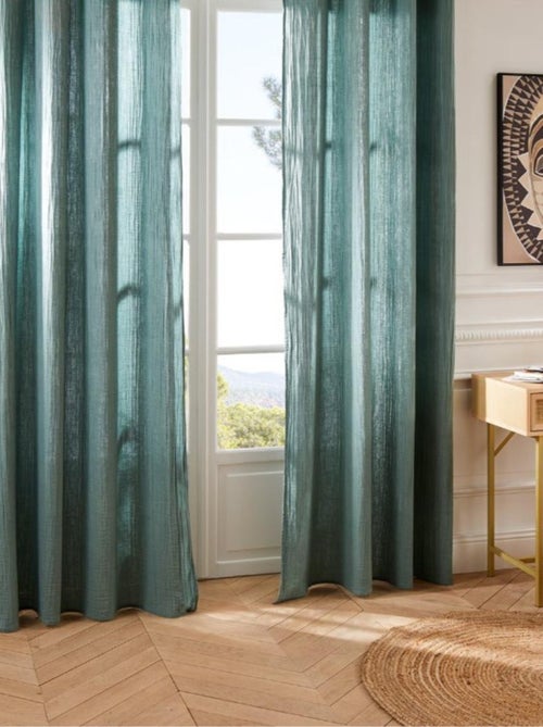 Rideau en gaze de coton uni - Kiabi