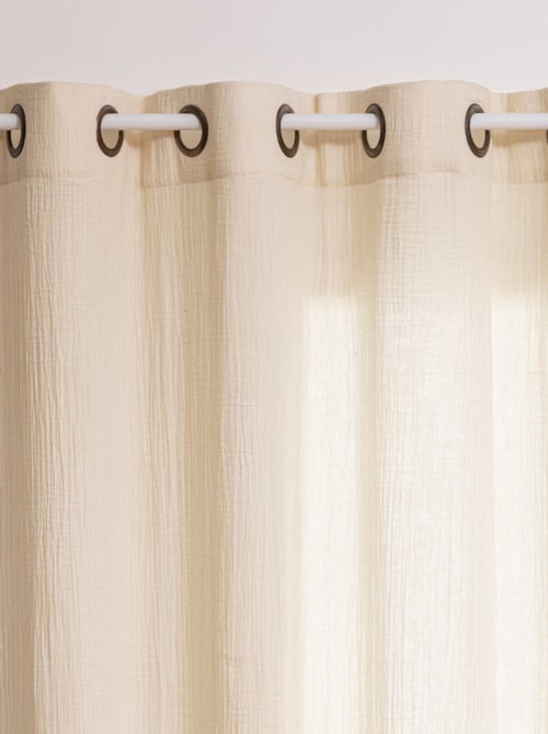 Rideau en gaze de coton uni - Kiabi