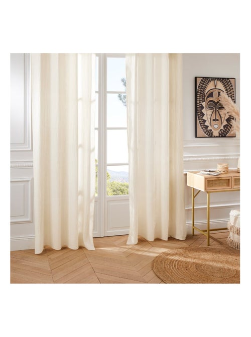 Rideau en gaze de coton uni - Kiabi