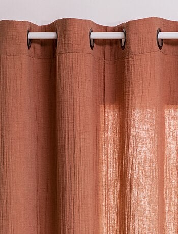 Rideau en gaze de coton uni