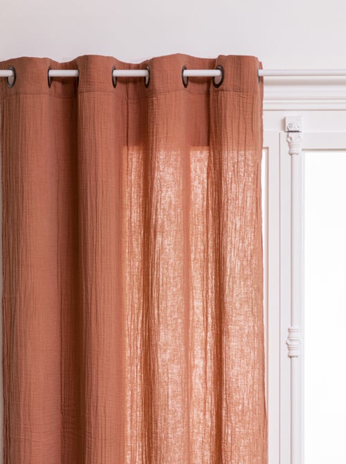 Rideau en gaze de coton uni - Kiabi