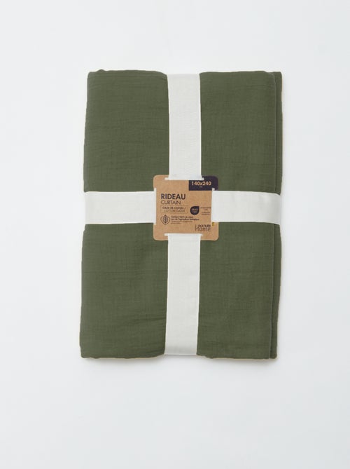 Rideau en gaze de coton - Kiabi