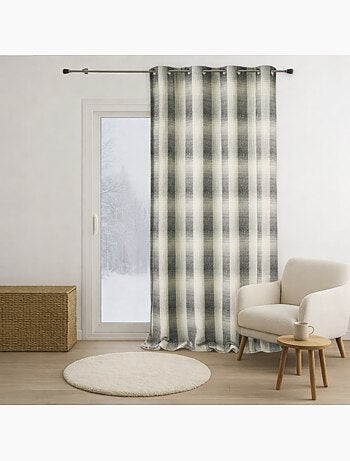 Rideau en Jacquard - Effet Quadrillé
