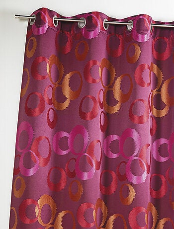 Rideau en jacquard à imprimés "cercles fantaisies