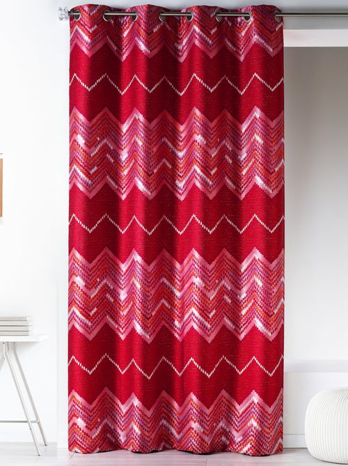 Rideau en jacquard à motifs "chevron" - Kiabi