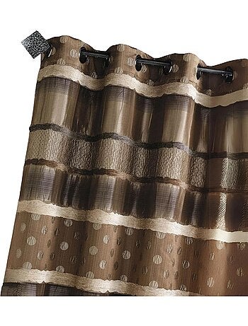 Rideau en jacquard à pois et rayures