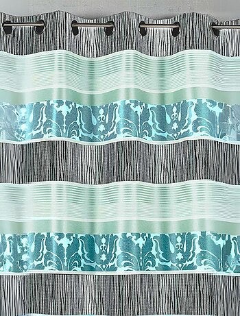 Rideau en jacquard à rayures horizontales colorées