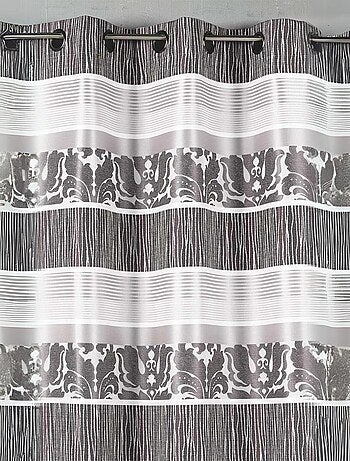 Rideau en jacquard à rayures horizontales colorées