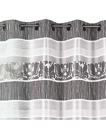 Rideau en jacquard à rayures horizontales colorées