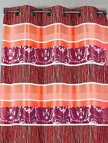 Rideau en jacquard à rayures horizontales colorées