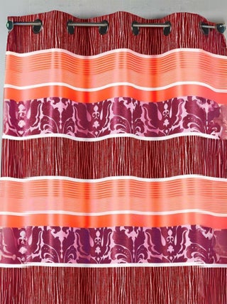 Rideau en jacquard à rayures horizontales colorées