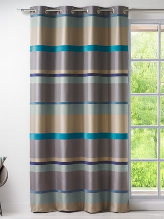 Rideau en jacquard à rayures horizontales design