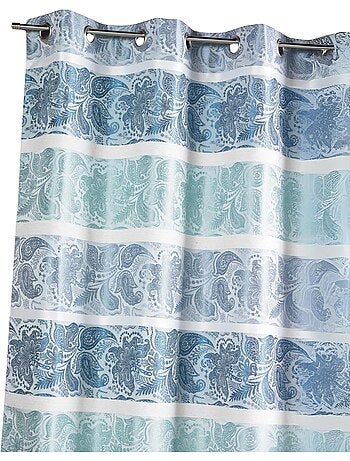 Rideau en jacquard à rayures horizontales fantaisies