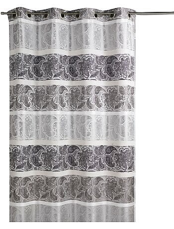 Rideau en jacquard à rayures horizontales fantaisies