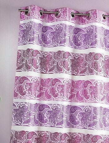 Rideau en jacquard à rayures horizontales fantaisies