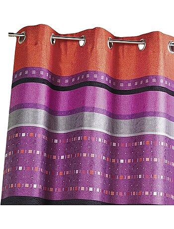 Rideau en jacquard à rayures horizontales graphiques