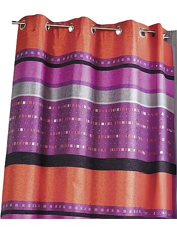 Rideau en jacquard à rayures horizontales graphiques