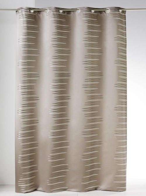 Rideau en jacquard à vagues fantaisies - Kiabi