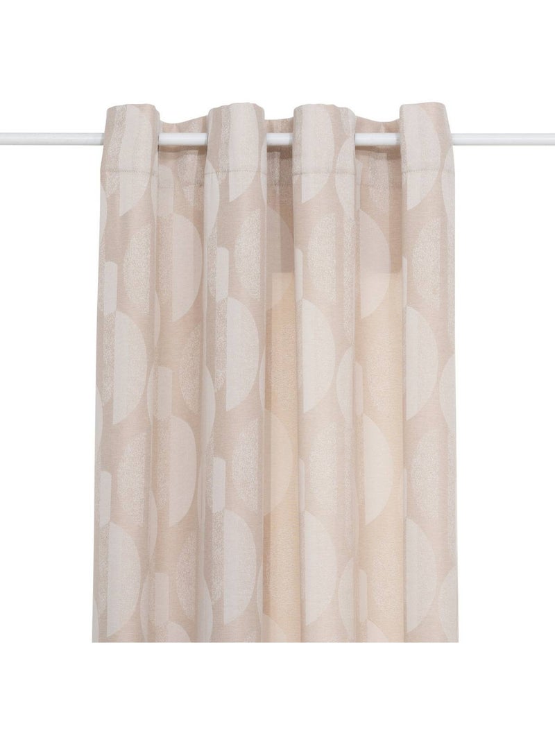 Rideau en jacquard avec œillets en acier wimbi Lin - Kiabi