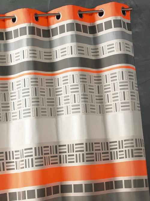 Rideau en jacquard design à rayures horizontales - Kiabi
