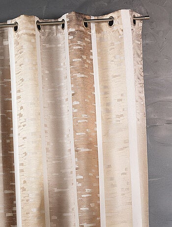 Rideau en jacquard design à rayures verticales