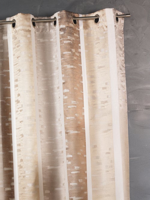 Rideau en jacquard design à rayures verticales - Kiabi