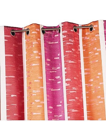 Rideau en jacquard design à rayures verticales