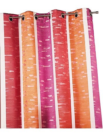 Rideau en jacquard design à rayures verticales