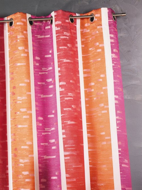 Rideau en jacquard design à rayures verticales - Kiabi
