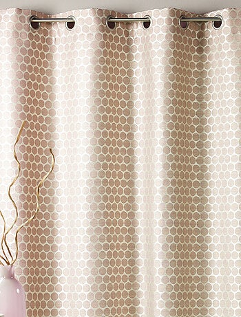 Rideau en jacquard fantaisie à pois