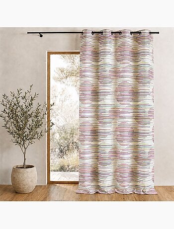 Rideau en jacquard fantaisie et graphique