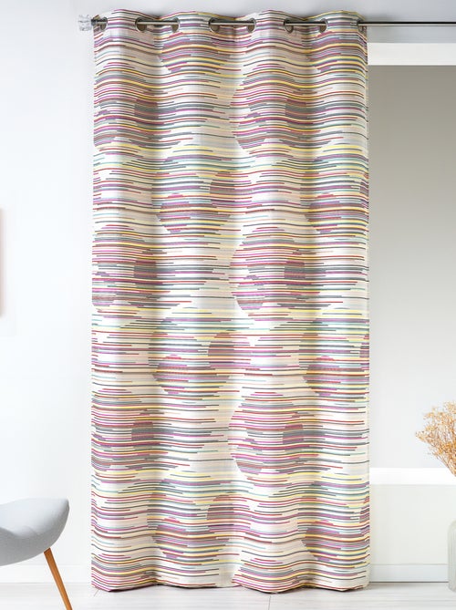 Rideau en jacquard fantaisie et graphique - Kiabi