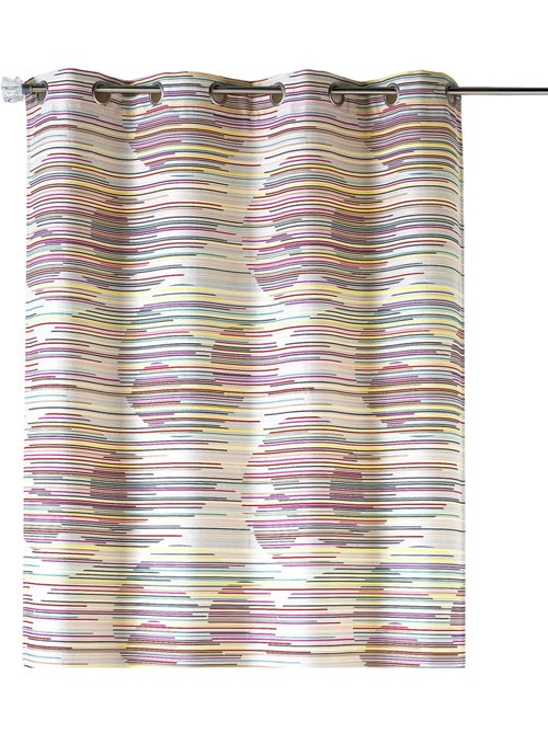 Rideau en jacquard fantaisie et graphique - Kiabi