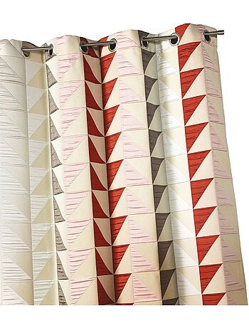 Rideau en jacquard imprimés triangulaires