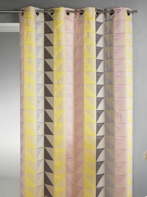Rideau en jacquard imprimés triangulaires - Kiabi
