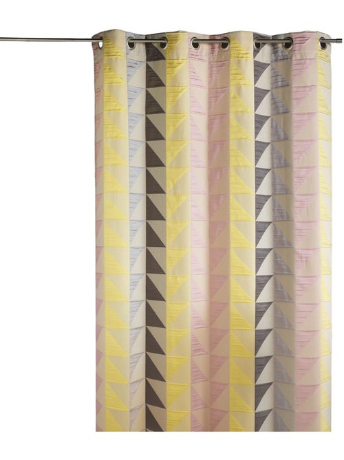 Rideau en jacquard imprimés triangulaires - Kiabi Rideau en jacquard imprimés triangulaires - Kiabi