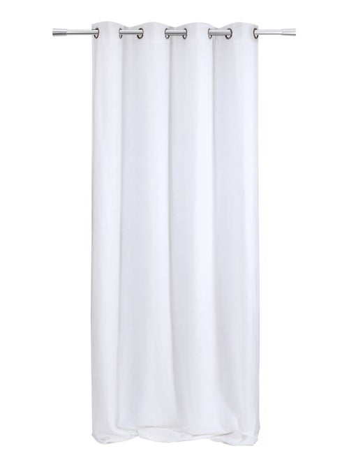 Rideau en lin à œillets - Kiabi