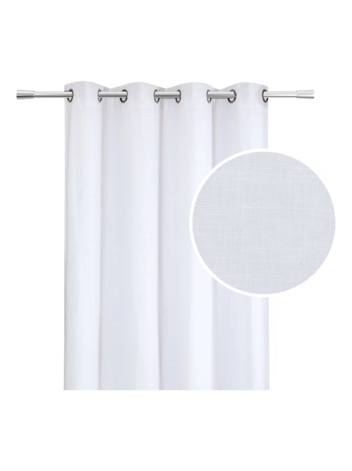 Rideau en lin à œillets - Kiabi