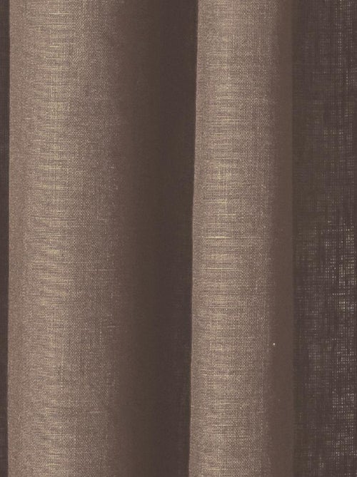 Rideau en lin avec œillets 'Deko&co' - Kiabi