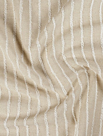 Rideau en lin et coton rayures tuftées