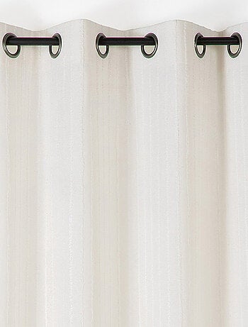 Rideau en lin et coton rayures tuftées