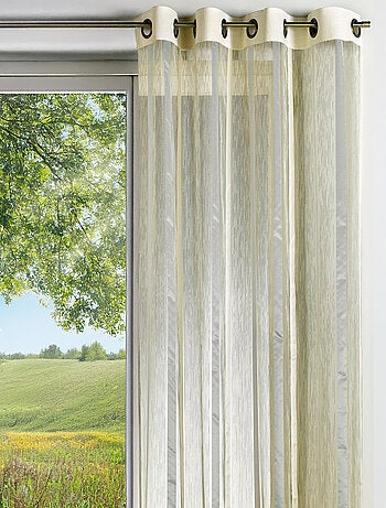 Rideau en organza à rayures verticales