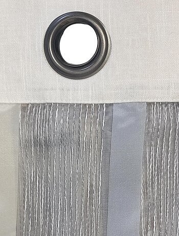 Rideau en organza à rayures verticales