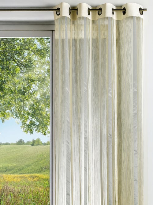 Rideau en organza à rayures verticales - Kiabi
