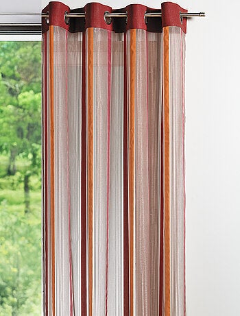 Rideau en organza à rayures verticales