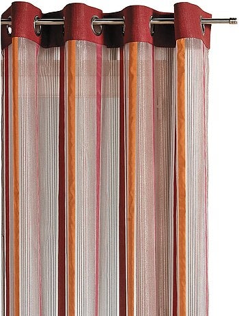 Rideau en organza à rayures verticales