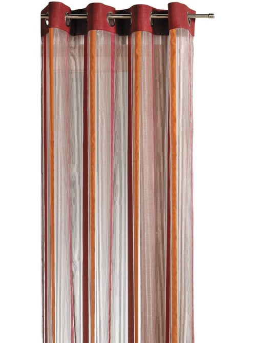 Rideau en organza à rayures verticales - Kiabi